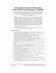 Surface plasmon modes of finite, planar, metal-insulator-metal plasmonic waveguides Cover Page