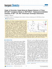 Origin of Dissimilar Single-Molecule Magnet Behavior of Three Mn II 2 Mo III Complexes Based on [Mo III (CN) 7 ] 4− Heptacyanomolybdate: Interplay of Mo III −CN−Mn II Anisotropic Exchange Interactions Cover Page