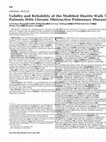 Validity and Reliability of the Modified Shuttle Walk Test in Patients With Chronic Obstructive Pulmonary Disease Cover Page