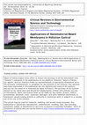 Applications of Nanomaterial-Based Membranes in Pollution Control Cover Page