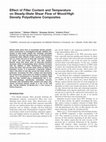 Research paper thumbnail of Effect of filler content and temperature on steady-state shear flow of wood/high density polyethylene composites