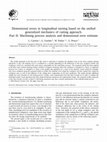 Research paper thumbnail of Dimensional errors in longitudinal turning based on the unified generalized mechanics of cutting approach