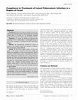 Research paper thumbnail of Compliance to treatment of latent tuberculosis infection in a region of Israel