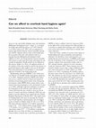 Research paper thumbnail of Editorial: Can we afford to overlook hand hygiene again?