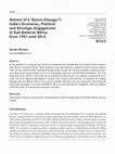 Research paper thumbnail of Advent of a ‘Game Changer’?: India’s Economic, Political and Strategic Engagement in Sub-Saharan Africa from 1991 until 2014