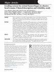 Research paper thumbnail of Grading system for retinal hemorrhages in abusive head trauma: Clinical description and reliability study