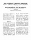 Research paper thumbnail of Sharing spaces with robots in a home scenario - anthropomorphic attributions and their effect on proxemic expectations and evaluations in a live HRI trial