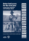 Better land access for the rural poor: Lessons from experience and challenges ahead Cover Page