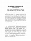 Research paper thumbnail of Self-assembled DNA Structures for Nanoconstruction