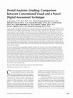 Research paper thumbnail of Dental anatomy grading: comparison between conventional visual and a novel digital assessment technique