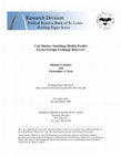 Can Markov switching models predict excess foreign exchange returns? Cover Page