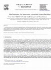 Research paper thumbnail of Mechanisms for improved covariant type-checking