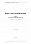 INTRODUCTION TO ENTREPRENEURSHIP PART A: THEORISING ENTREPRENEURSHIP The Background of the Entrepreneurial Activity Cover Page