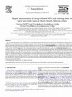 Research paper thumbnail of Rapid assessment of drug-related HIV risk among men who have sex with men in three South African cities