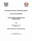 UNIVERSIDAD NACIONAL AUTÓNOMA DE MÉXICO " SELECCIÓN DE BARRENAS POR CORRELACIÓN " TESIS PARA OBTENER EL TÍTULO DE INGENIERO PETROLERO PRESENTA Cover Page