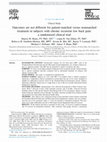 Research paper thumbnail of Outcomes are not different for patient-matched vs. non-matched treatment in subjects with chronic, recurrent low back pain: a randomized clinical trial