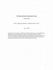 Research paper thumbnail of The Financial Health of Agricultural Lenders