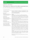 Work-related stress, education and work ability among hospital nurses J A N JOURNAL OF ADVANCED NURSING Cover Page