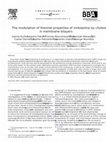 Research paper thumbnail of The modulation of thermal properties of vinblastine by cholesterol in membrane bilayers