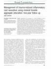 Management of trauma-induced inflammatory root resorption using mineral trioxide aggregate obturation: two-year follow up Cover Page