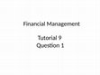 Financial Management Cover Page