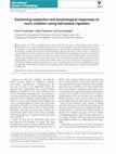 Research paper thumbnail of Examining subjective and physiological responses to norm violation using text-based vignettes