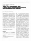 Transgenic rice as a system to study the stability of transgene expression: multiple heterologous transgenes show similar behaviour in diverse genetic backgrounds Cover Page