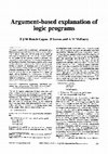 Research paper thumbnail of Bench-Capon, T.J.M., Lowes, D., & McEnery, A.M. (1991). Argument-based explanation of logic programs