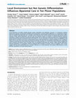 Research paper thumbnail of Local Environment but Not Genetic Differentiation Influences Biparental Care in Ten Plover Populations