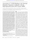 Assessment of 11C-PE2I Binding to the Neuronal Dopamine Transporter in Humans with the High-Spatial-Resolution PET Scanner HRRT Cover Page