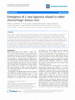 Emergence of a new lagovirus related to rabbit haemorrhagic disease virus Cover Page