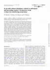 Research paper thumbnail of Is juvenile salmon abundance related to subsequent and preceding catches? Perspectives from a long-term monitoring programme