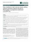 Does moderate-to-high intensity Nordic walking improve functional capacity and pain in fibromyalgia? A prospective randomized controlled trial Cover Page