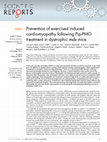 Research paper thumbnail of Prevention of exercised induced cardiomyopathy following Pip-PMO treatment in dystrophic mdx mice