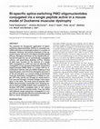 Research paper thumbnail of Bi-specific splice-switching PMO oligonucleotides conjugated via a single peptide active in a mouse model of Duchenne muscular dystrophy