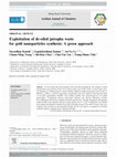 Exploitation of de-oiled jatropha waste for gold nanoparticles synthesis: A green approach Cover Page