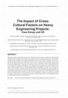 The Impact of Cross-Cultural Factors on Heavy Engineering Projects Cover Page