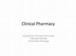 Clinical Pharmacy Cover Page