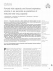 Forced vital capacity and forced expiratory volume in six seconds as predictors of reduced total lung capacity Cover Page