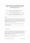 Research paper thumbnail of Security analysis of communication system based on the synchronization of different order chaotic systems