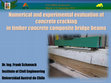 Research paper thumbnail of Numerical and experimental evaluation of concrete cracking in timber concrete composite bridge beams