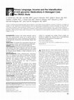 Research paper thumbnail of Primary Language, Income and the Intensification of Anti-glycemic Medications in Managed Care: the (TRIAD) Study