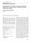 Harmonizing SUVs in multicentre trials when using different generation PET systems: prospective validation in non-small cell lung cancer patients Cover Page