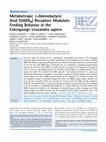 Research paper thumbnail of Metabotropic γ-aminobutyric acid (GABAB) receptors modulate feeding behavior in the calcisponge Leucandra aspera