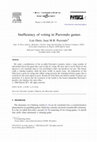 Research paper thumbnail of Inefficiency of voting in Parrondo games