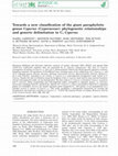 Research paper thumbnail of Towards a new classification of the giant paraphyletic genus Cyperus (Cyperaceae): phylogenetic relationships and generic delimitation in C 4 Cyperus