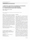 A multivariate approach for the simultaneous determination of losartan potassium and hydrochlorothiazide in a combined pharmaceutical tablet formulation Cover Page