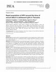 Research paper thumbnail of Rapid acquisition of HPV around the time of sexual debut in adolescent girls in Tanzania