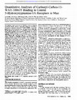 Research paper thumbnail of Quantitative analyses of carbonyl-carbon-11-WAY-100635 binding to central 5-hydroxytryptamine-1A receptors in man