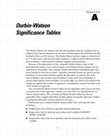 Research paper thumbnail of A Durbin-Watson Significance Tables